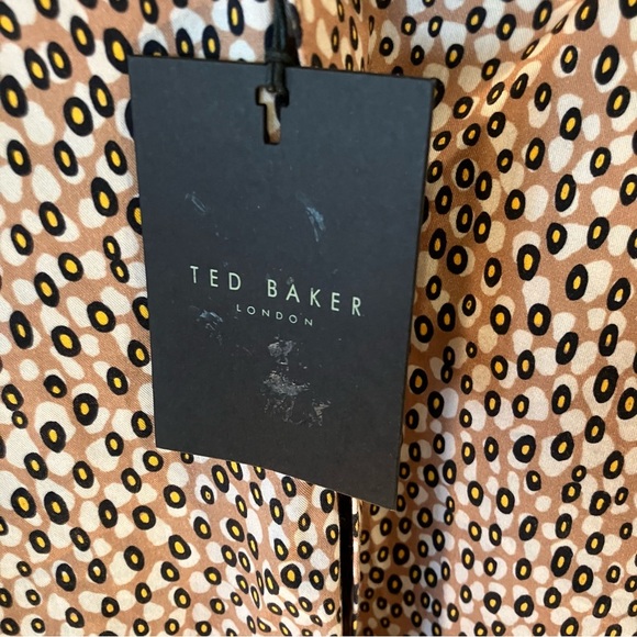 NWT Ted Baker London Dunston Regular Fit Dot Button-Up Shirt, XL, Brown - Picture 6 of 12